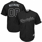 Washington Nationals Majestic 2019 Players' Weekend Cool Base Roster Customized Black Jersey,baseball caps,new era cap wholesale,wholesale hats